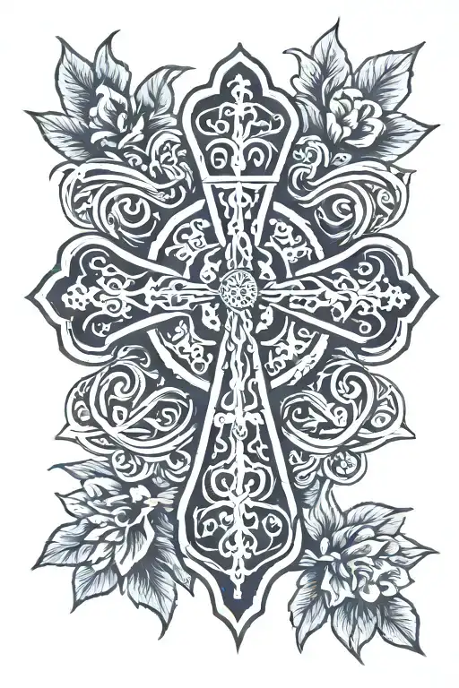 Gaelic Cross / Buddhist inspired tattoo tattoo design idea
