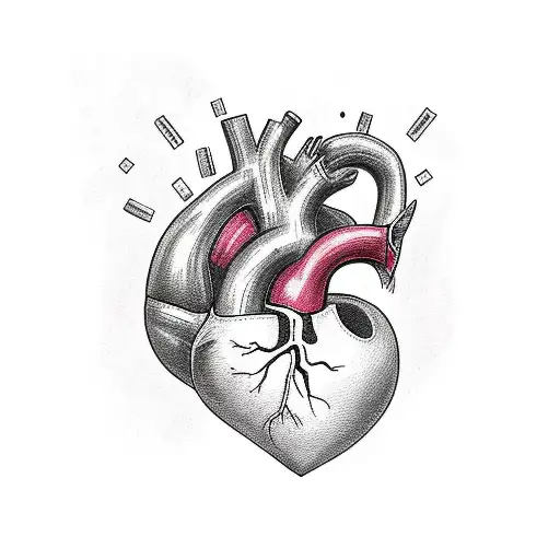 Crying Heart tattoo design idea