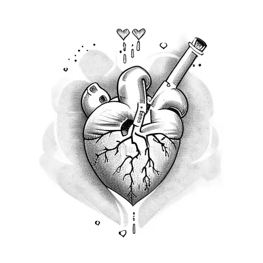 Crying Heart tattoo design idea