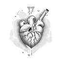 Crying Heart tattoo design idea