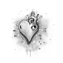 Crying Heart tattoo design idea