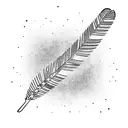 bird feather tattoo design idea