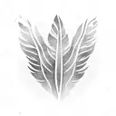 bird feather tattoo design idea