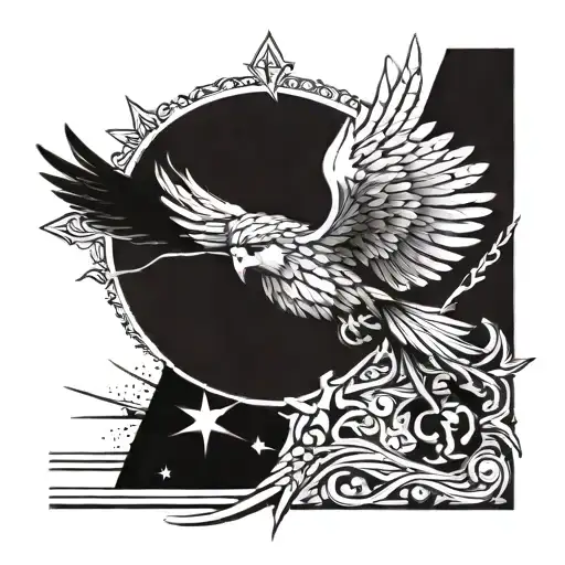memento mori memento vive falling icarus tattoo design idea