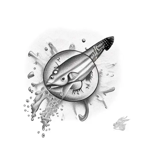 diving  tattoo design idea