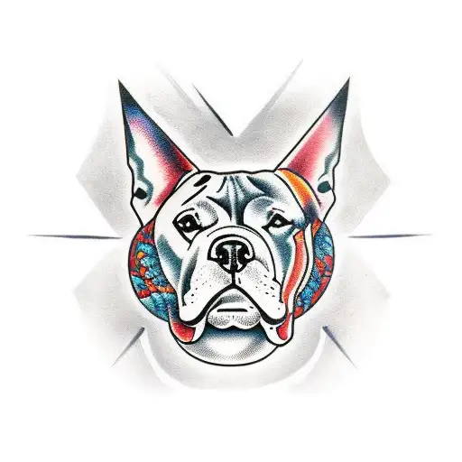 american bully tattoo design idea