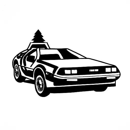 delorean tattoo design idea