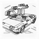 delorean tattoo design idea