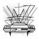 delorean tattoo design idea