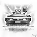 delorean tattoo design idea