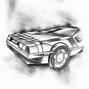delorean tattoo design idea