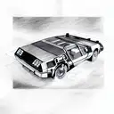 delorean tattoo design idea