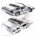 delorean tattoo design idea