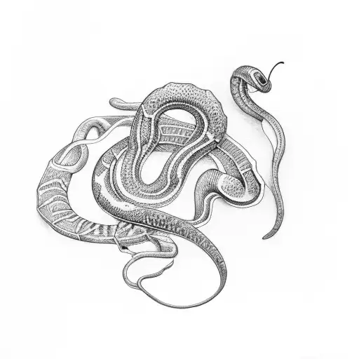 Butterfly snake tattoo design idea