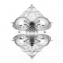 Butterfly snake tattoo design idea