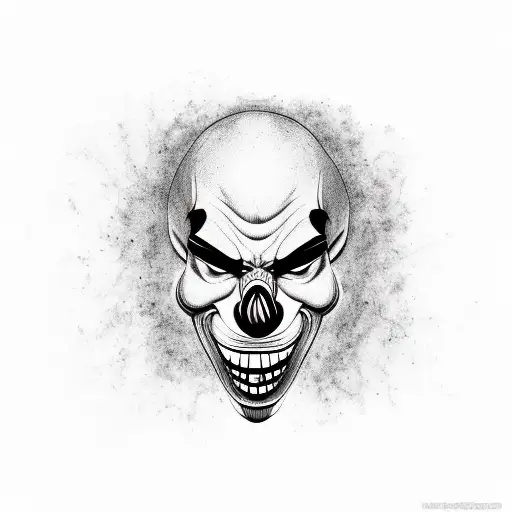 clown face tattoo on rib side mad clown tattoo on rib side evil clown | Clown  tattoo, Evil clown tattoos, Clown face tattoo