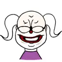 clown laughing while the left half of his face is being melted showing a little bit of his skull tattoo design idea