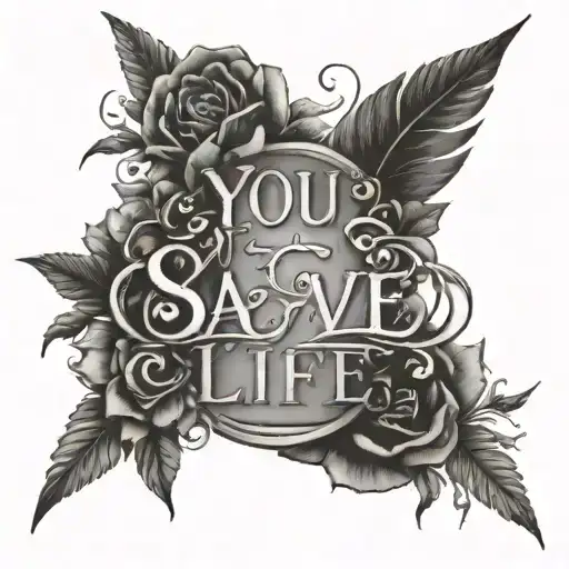 words "you say, one love, one life" tattoo design idea