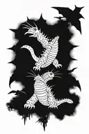 Mothra and Godzilla tattoo design idea