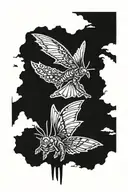 Mothra and Godzilla tattoo design idea