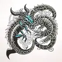 scorpio and taurus combined tattoo design idea