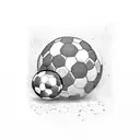 father and son with a soccer ball tattoo design idea