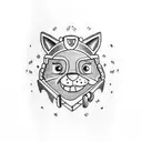 Create a Noah’s ark themed tattoo for an arm. Instead of traditional animals use paw patrol, tayo the bus, PJ mask, and  tattoo design idea