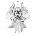 thor with angel tattoo design idea