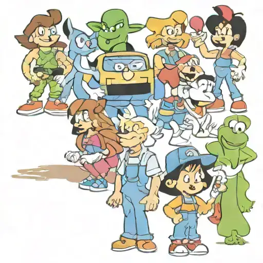 90's cartoons  tattoo design idea