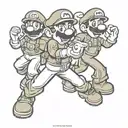 Mario Bros  tattoo design idea