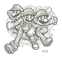 Mario Bros  tattoo design idea