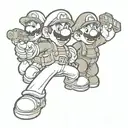 Mario Bros  tattoo design idea