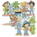 90's cartoons  tattoo design idea