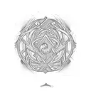 labyrinth tattoo design idea