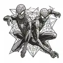 spiderman peter parker y miles morales tattoo design idea