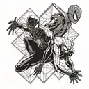 spiderman peter parker y miles morales tattoo design idea
