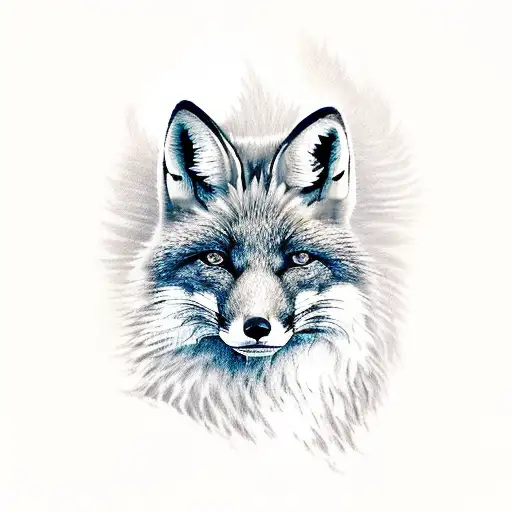 Fox with Mullet tattoo design idea