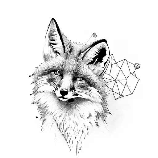 Fox with Mullet tattoo design idea