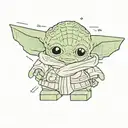 Lego baby yoda tattoo design idea