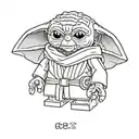 Lego baby yoda tattoo design idea