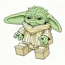 Lego baby yoda tattoo design idea