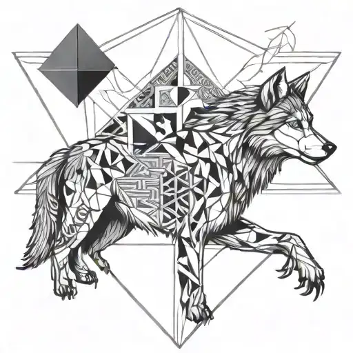 Wolf bitch + Greek goddess Athena tattoo design idea