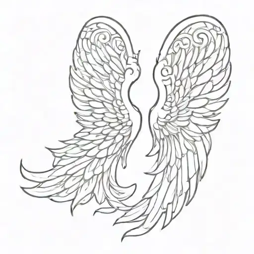 Angel Wings open tattoo design idea