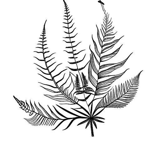 Fern Tree tattoo design idea