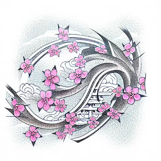 Cherry Blossom tattoo design idea