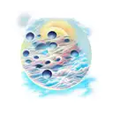only a moon without another objects in tattoo design idea