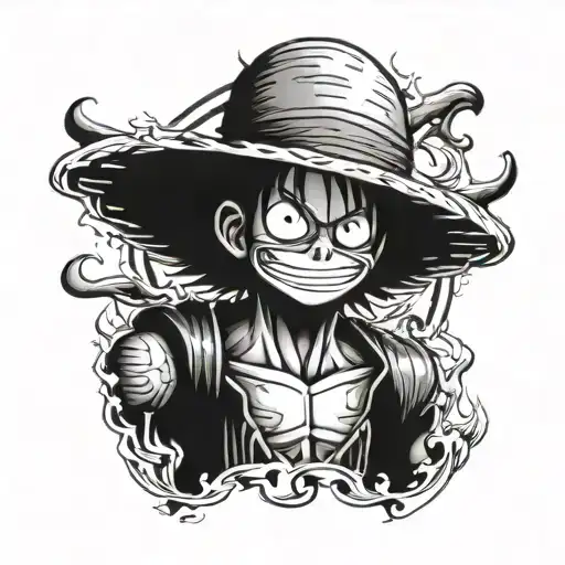 monkey d luffy tattoo design idea