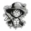 monkey d luffy tattoo design idea