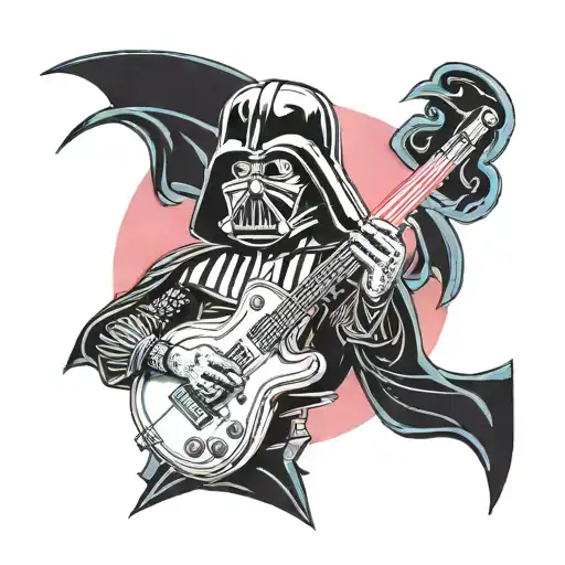 Metallica, pink Floyd, darth Vader, light saber tattoo design idea