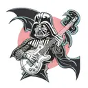 Metallica, pink Floyd, darth Vader, light saber tattoo design idea